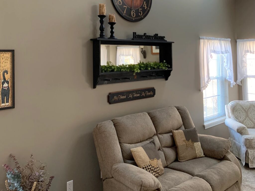 freshly painted living room